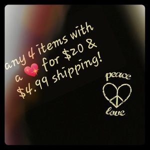 💖Sale! Bundle 4 items for $20 & $4.99 shipping!